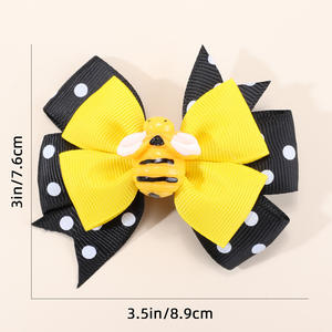 Colección de pinzas para el pelo de abeja de <span class=keywords><strong>miel</strong></span> de animales de fábrica CN, lazo de pelo de abejorro bonito de coleta amarilla para fiesta de cumpleaños - Product Image 4