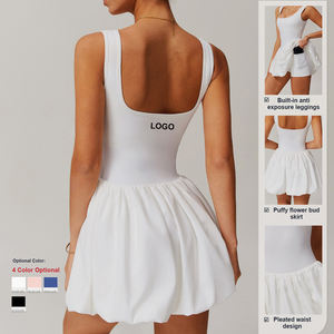 Aangepaste Hoge Kwaliteit Sneldrogende Tweedelige Sportjurk Vrouwen Anti-Belichtingsbasis Outdoor Running Fitness Tennisrok - Product Image 3