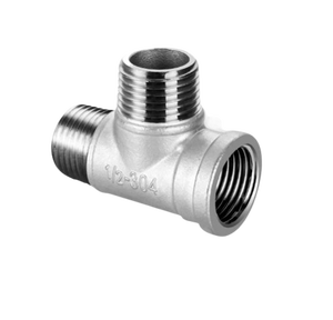 DN6/DN8/DN15/DN25 nam + Nam + Nữ ren 3 cách TEE t Ống lắp 1/4 "1/2" 3/4 "1" 1 "1-1/4" BSP ren 304 thép không gỉ - Product Image 2
