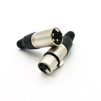 Haute qualité Angle droit Mini Microphone câble Xlr connecteur canon prise cuivre Contact alliage matériel Audio Xlr Microphone prise