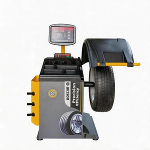 Équilibreuse de roues de voiture 28 pouces avec diagnostic automatique des pannes par radar, règle à grille laser, 5 fenêtres, mode aluminium, pour l'équilibrage des pneus et l'alignement des roues - Product Image 2