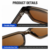 Gafas de Sol de Moda con Marco Cuadrado y Logotipo Personalizado, MOQ Bajo, OEM, ODM, para Minoristas, Marca Privada, Venta al Por Mayor