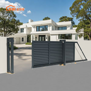 JHR Aluminio Privacidad Estate Gates <span class=keywords><strong>Puertas</strong></span> <span class=keywords><strong>de</strong></span> entrada eléctricas automáticas Puerta deslizante en voladizo - Product Image 3