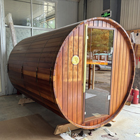 Bangku Sauna Uap Listrik Triunity Compact Solid Wood 6KW Ramah Lingkungan Modern Zen untuk Villa-2-Orang Dapat Disesuaikan