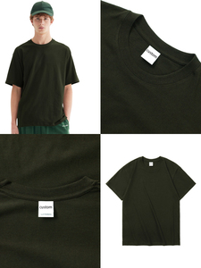 T-shirt oversize à épaules tombantes, manches courtes, streetwear, tricoté, 100% coton, impression de logo personnalisé, OEM, haute qualité - Product Image 2