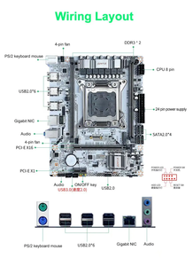 Carte mère X79M-V3 DDR3, socket <span class=keywords><strong>LGA</strong></span> <span class=keywords><strong>2011</strong></span>, prend en charge les processeurs de la série E5 V1 V2, capacité maximale de 32 Go pour PC - Product Image 6