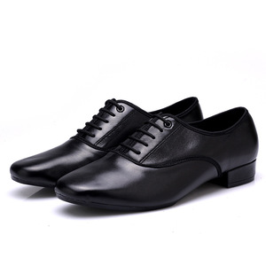 Scarpe da ballo WUPA da uomo <span class=keywords><strong>in</strong></span> vera <span class=keywords><strong>pelle</strong></span> di alta qualità per danza liscia/latina <span class=keywords><strong>con</strong></span> <span class=keywords><strong>tacco</strong></span> di 2,5 cm e suola <span class=keywords><strong>in</strong></span> camoscio/gomma per interni/esterni - Product Image 3