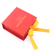 Coffrets cadeaux bijoux personnalisés avec encre de soja feuille d'or logo pour bague boucles d'oreilles collier bracelet
