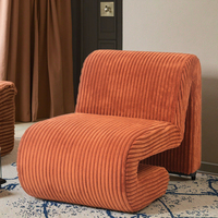 Chaise de canapé en tissu monoplace personnalisée avec rembourrage en éponge pour salle à manger ou salle de bain Chaise de style paresseux