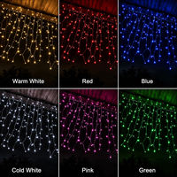 Guirlande lumineuse LED de Noël en forme de glaçon 3,5 m 30 V, étanche pour extérieur, jardin, fête, mariage, vacances, décoration de rue, de gouttière, rideau lumineux féerique