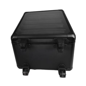 Boîte de rangement miniature sur roulettes avec plateau métallique et clé, vitrine transparente en acrylique pour figurines, cadre en <span class=keywords><strong>aluminium</strong></span>, chariot de transport pour mini-modèles - Product Image 2