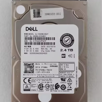 F9NWJ  / AL15SEB24EQY  2.4TB 10K RPM SAS 2.5" Hard Drive 12Gb/s with Tray Caddy