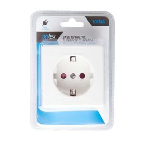 Toma de corriente cuadrada de alimentación 10/16A, protección contra sobrecargas, ideal para uso en hogares y oficinas. - Product Image 2