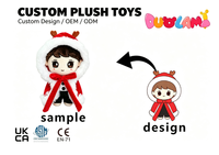Peluche personnagre douce et festive pour cadeau de Noël, peluche personnagre sur mesure