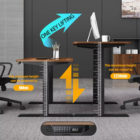 Table de bureau électrique à double moteur, réglable en hauteur, avec cadre métallique, pour position assise-debout