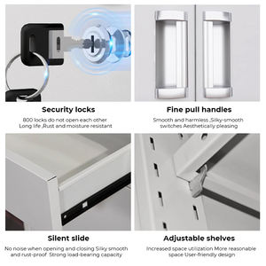 أنظمة دواليب وخزائن فولاذية عصرية مخصصة لغرف النوم وأثاث منزلي لتصميم غرف المعيشة - Product Image 6