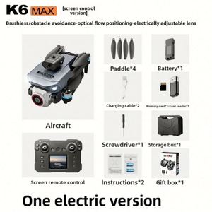 โดรน K6Max รุ่นเริ่มต้น สำหรับผู้เริ่มต้น  หน้าจอพลาสติก ระบบ Optical Flow Positioning มอเตอร์แบบไร้แปรงถ่าน  ควบคุมด้วยรีโมทคอนโทรล ของเล่นเครื่องบินบังคับวิทยุ  แบบจำลองเครื่องบิน - Product Image 5