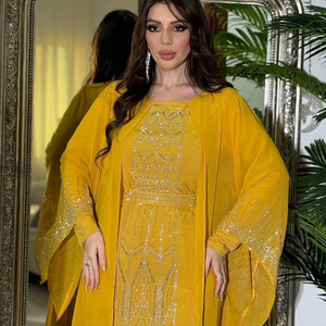 Vestido afgano musulmán de alta calidad, falda larga, ropa islámica, túnica musulmana, Dubái - Product Image 4