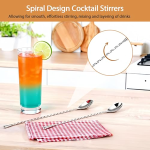 Juego de Cubiertos de Acero Inoxidable Personalizado, Cuchara Mezcladora Creativa para Cócteles, Varilla Mezcladora, Cucharas Largas para Mezclar, Cuchara de Bar para el Hogar - Product Image 4