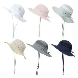 Sombreros de Pescador con Logotipo Personalizado al por Mayor, con Malla de Protección Solar, Transpirables, de Secado Rápido y Ajustables para Niños - Product Image 2