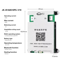 JKBMS 4S-8S 100A 200A Peak Active Balancing BMS For LiFePO4 Electric Scooter Motorcycle E-Bike AGV 12V 24V RS485 CAN BT