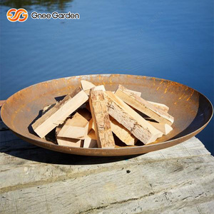 เตาไฟเหล็กคอร์เทนกลางแจ้งทรงกลมสำหรับบาร์บีคิว - Product Image 1