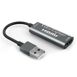 Kartu Penangkap Video Mini 1080P Full HD HDMI Ke USB 2.0, Kotak Perekam Game Portabel untuk Komputer Siaran Langsung Streaming