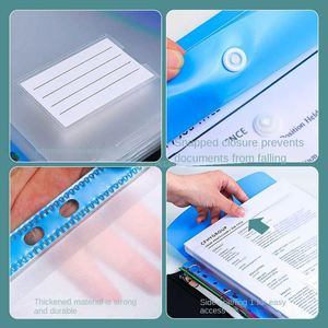 Carpeta Expandible A4 de PP Transparente e Impermeable con Cierre de Botón a Presión y 11 Orificios para Documentos Escolares - Product Image 5