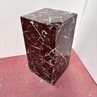 Table d'appoint en marbre rouge Rosso Rose Rosa Levanto