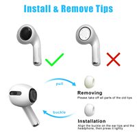 Embouts d'oreille de remplacement pour Apple AirPods Pro / Pro2 Embouts d'oreille-Petit, moyen et grand avec réduction du bruit