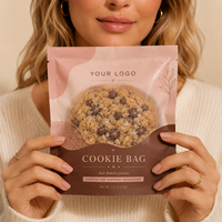 Sacs givrés personnalisés pour biscuits, bonbons et aliments, avec logo imprimé, qualité alimentaire, pour emballage individuel de biscuits