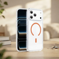 Étui magnétique de luxe pour iPhone 18 Pro Max, coque de téléphone transparente antichoc, TPU transparent, vente en gros d'étuis de téléphone portable