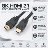 Câble HDMI ultra haute vitesse 8K pour console de jeu, boîtier TV, moniteur, ordinateur portable, projecteur, home cinéma, 4K 120Hz 48 Gbps EARC HDR