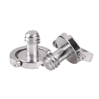 Vis de fixation pour mini caméra espion discrète, en acier, haute précision, norme DIN, avec anneau en D, 1/4, pour trépied photo, personnalisée sur mesure