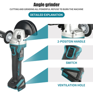   Amoladora Angular Inalámbrica <span class=keywords><strong>DGA504</strong></span> de 18V con Batería de Iones de Litio, Máquina de Corte y Pulido de Alta Potencia - Product Image 2