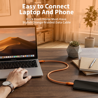 Câble USB C vers USB C 60W, transfert de données 480 Mbps, charge rapide 20V 3A, coque en aluminium, gaine en nylon tressé