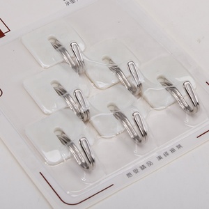 ชุดตะขอเกี่ยวติดผนังแบบเหนียวพลาสติก2กก. อุปกรณ์ห้องน้ำดีไซน์เรียบง่ายสีขาว6ชิ้น - Product Image 5