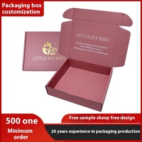 Boîte de papier kraft personnalisée pour emballage express de sous-vêtements Boîte d'avion en carton ondulé double face E-Pit Impression disparue