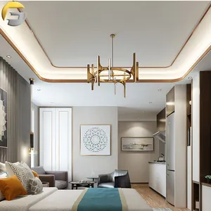 V0897 Goede Kwaliteit Shiny Rose Gold Rvs Trim Strips Voor Star Hotel Plafond Decoratie