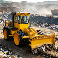 Compacteur de déchets de 23 tonnes pour la gestion des déchets, machine à rouleaux à déchets robuste, prix