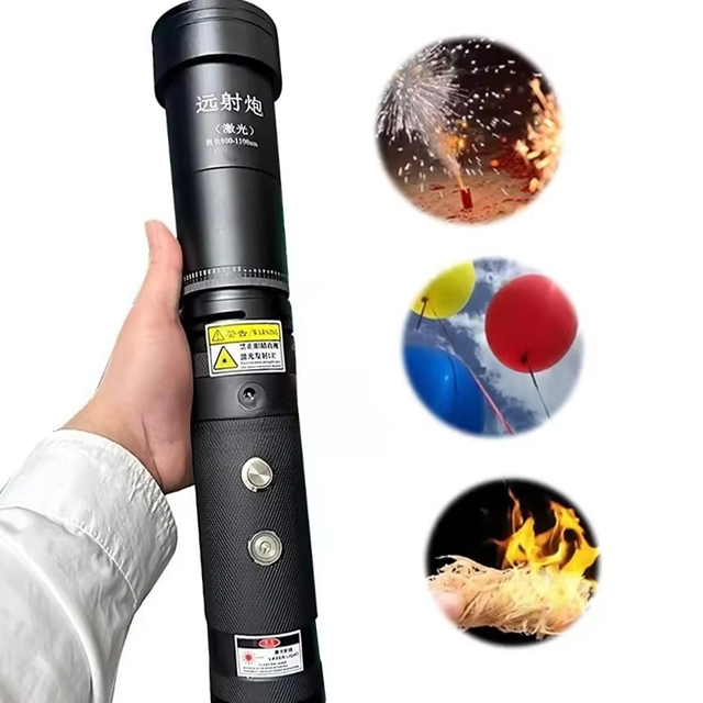 New Circular Handheld Laser Remote 120W Igniter Customized Max Distance 18m with Lens for Remote Ignition Fire Drills