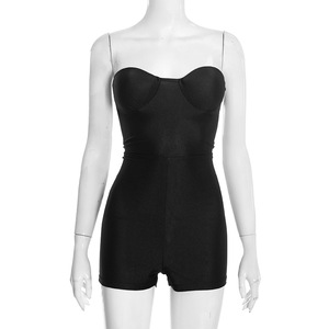 Viviblook D25RP583 Mono para Mujer, Nuevo, Color Sólido, Ajustado, Sexy, Sin Tirantes, Espalda Descubierta, Ajustado, para Yoga y Fitness - Product Image 3