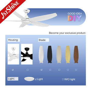 1stshine Ventilateur de Plafond Intérieur Faible <span class=keywords><strong>Bruit</strong></span> Haute Vitesse Plastique Lames Blanches Smart APP Ventilateur de Plafond avec Lumière - Product Image 4