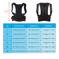 Corset réglable pour adulte haut du dos soutien des épaules correcteur de posture orthèse de colonne vertébrale ceinture dorsale
