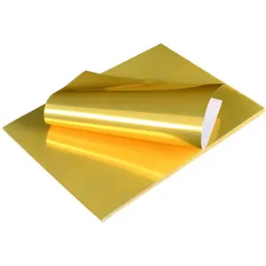 Groothandel Gouden Label Inkjet Gemetalliseerde Folie Roll Custom Gold Kleur Sticker Papier Voor Inkjet Printer