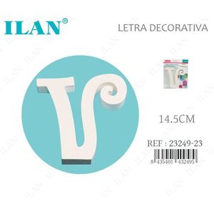 Insegna Decorativa da Parete in Legno a Forma di Lettera V, 14,5 cm, di Ilan - Product Image 3