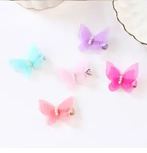 Children Hair Accessories Lady Snow Gauze Hairpin Princess hair clips for girls Female Baby Bow Hair Clip