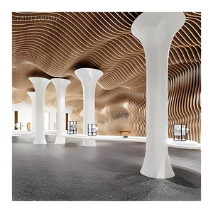 Panneau de <span class=keywords><strong>plafond</strong></span> ondulé en aluminium suspendu en métal <span class=keywords><strong>acoustique</strong></span>, design de <span class=keywords><strong>faux</strong></span> <span class=keywords><strong>plafond</strong></span> pour hôtel, centre commercial, villa, hall, maison, bureau - Product Image 6
