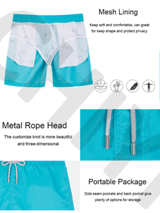 מיחזור RPET בגד ים OEM/ODM Custom Carvico Repreve בד <span class=keywords><strong>Mens</strong></span> מכנסיים קצרים לוח - Product Image 4