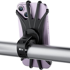 Silicone Chất liệu căng có thể điều chỉnh tay lái điện thoại di động chủ cho xe đạp xe máy xe đẩy - Product Image 3